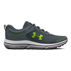 Under Armour Men's Charged Assert 10, (100) Gravel/Gravel/Lime Surge, 10, US