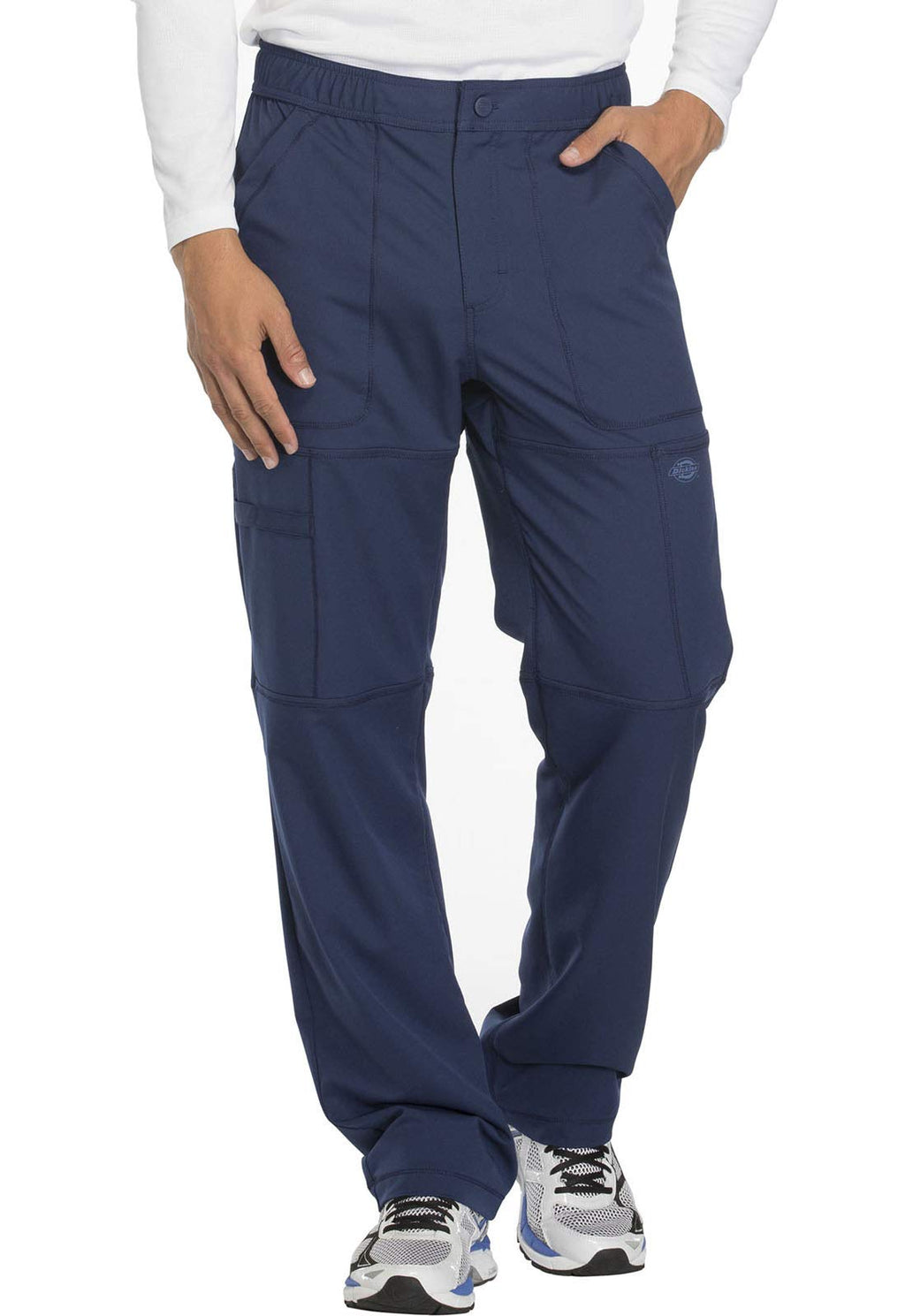Dickies Dynamix Scrub Pants for Men with Zip Fly, Athletic-Inspired with Four-Way Stretch and Moisture Wicking DK110, M, Navy