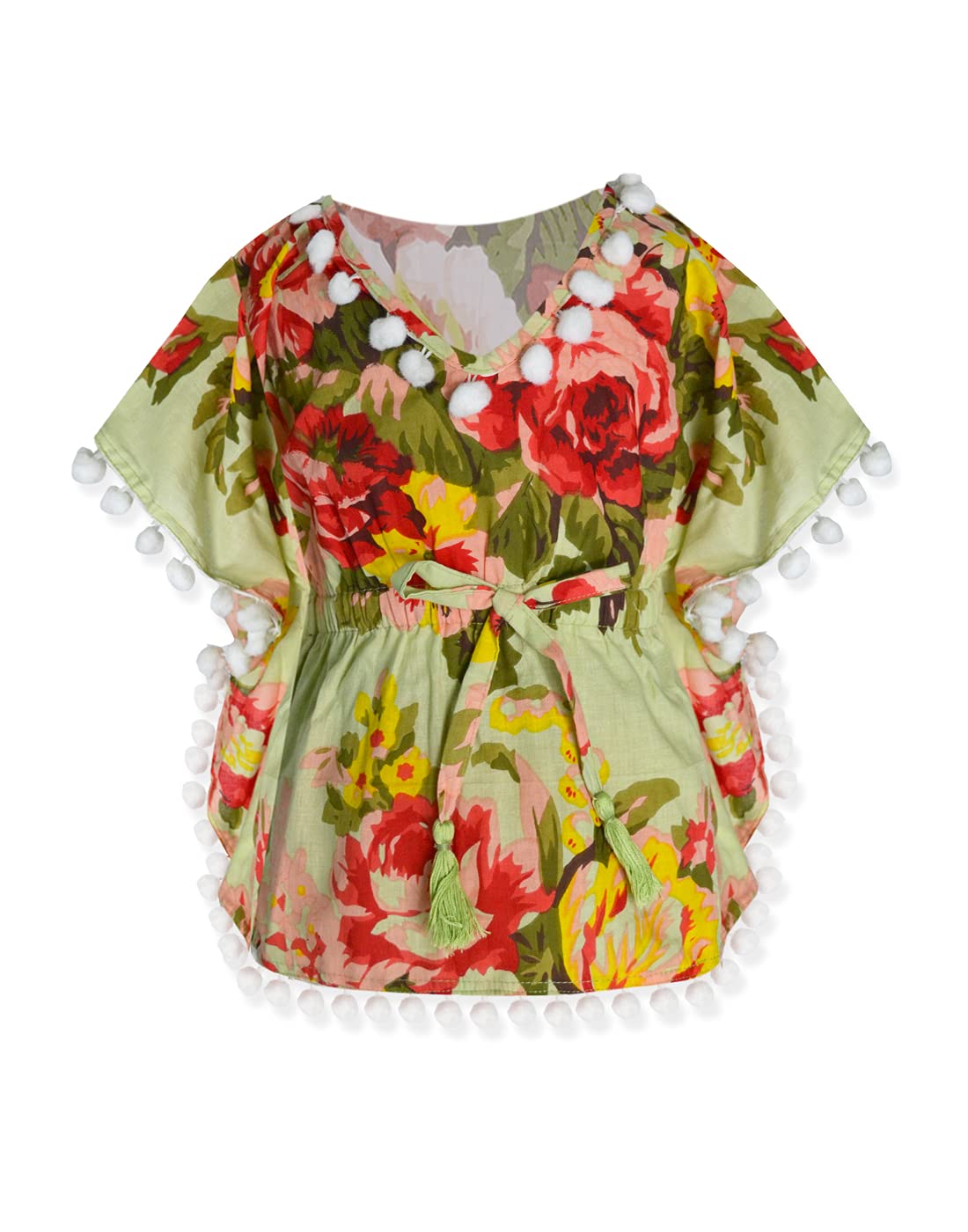 A.T.U.N. (ALL THINGS UBER NICE) Girls Floral Printed Regular Kaftan Top