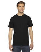 American Apparel Unisex Fine Jersey Short Sleeve T-Shirt, Black, Large