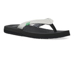 Sanuk Women's Yoga Serenity | Flip Flops for Women | Yoga Sandals For Women | Memory Foam Footbed, White, 8