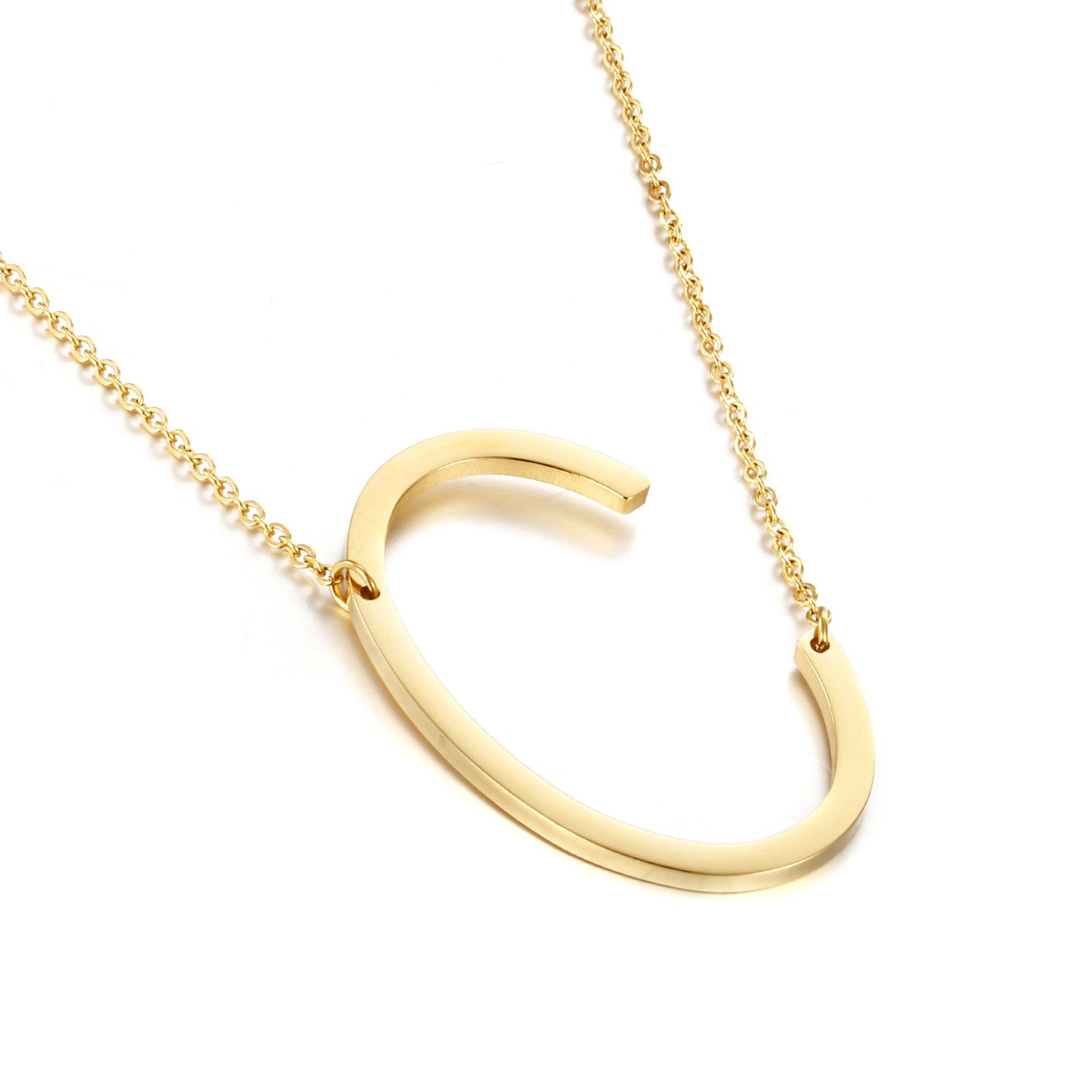 Memgift Initial Necklace for Women Initial C Letter Necklace for Women Christmas Birthday Gifts for Women Jewelry Gifts for Her 