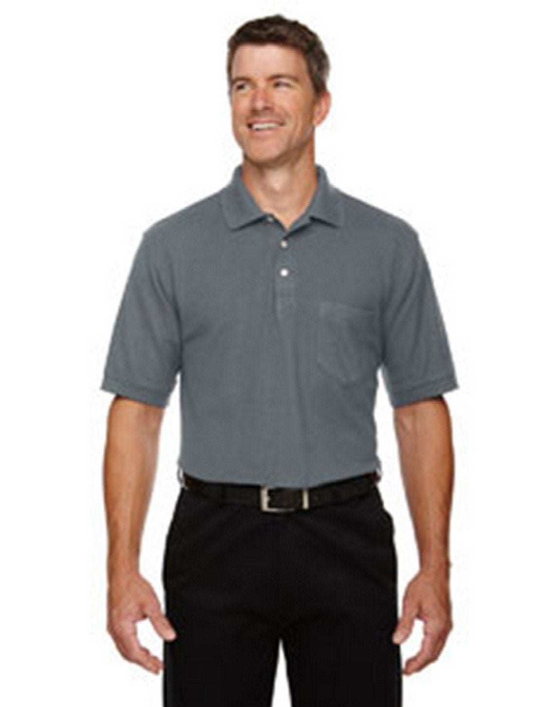Mens DRYTEc20Performance Pocket Polo - gRAPHITE - S(D0102H76TU2)