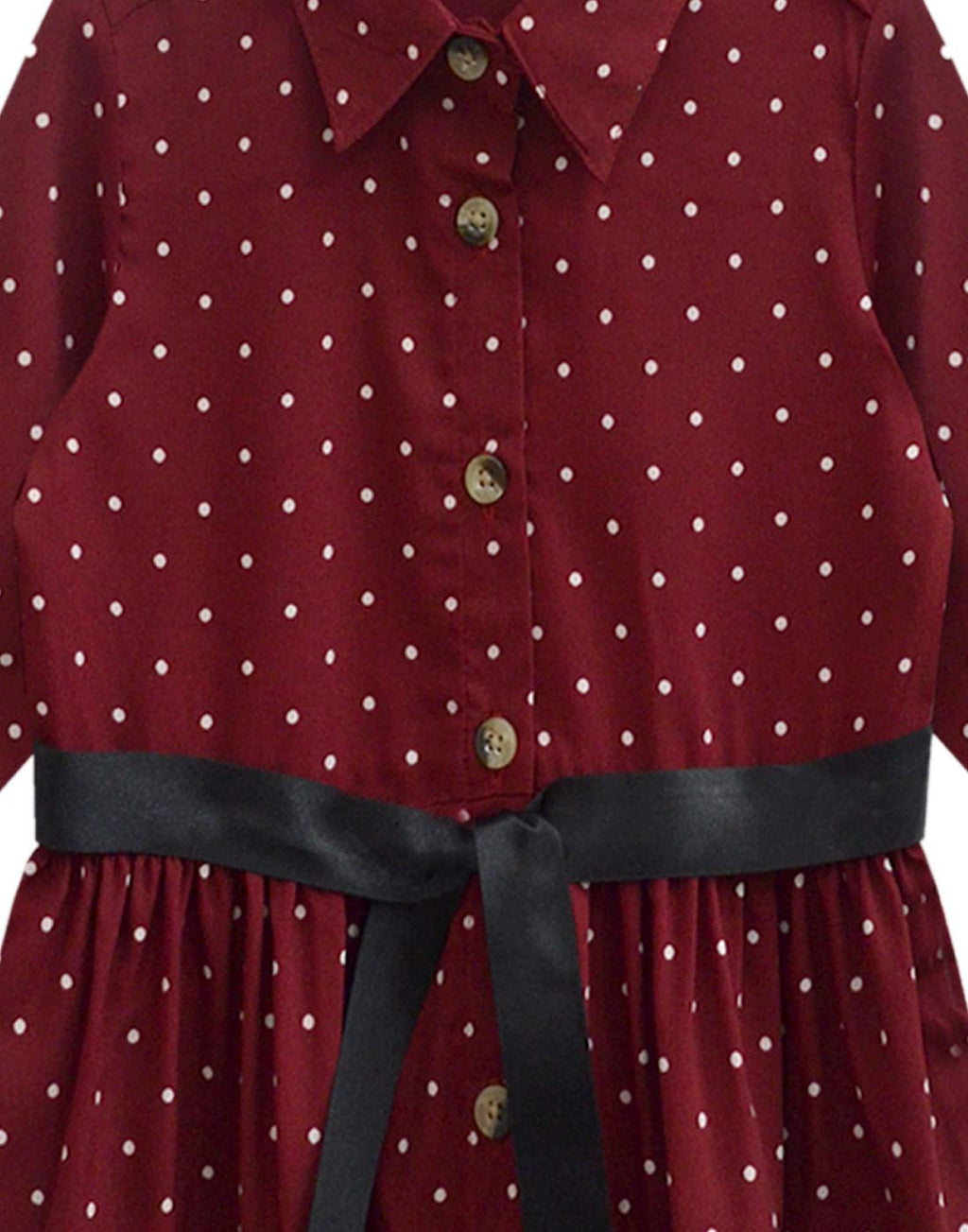A.T.U.N. Girls Shirt Dress Maroon