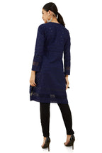 Soch Women Cotton Floral Blue Kurta