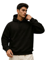 Veirdo Men's Cotton-Poly Fleece Hoodie 280 Gsm Regular Fit Solid Sweatshirt