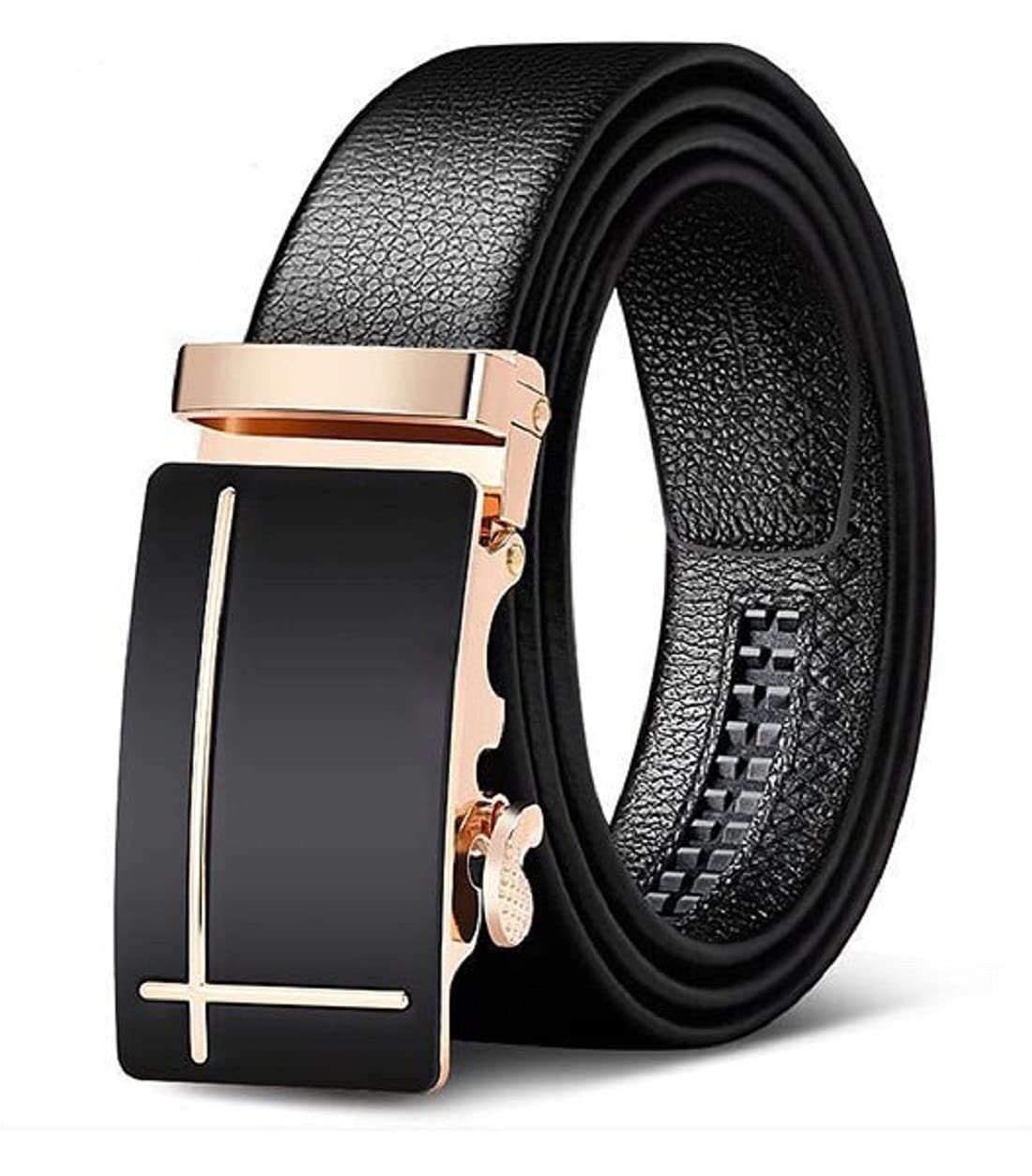 Zacharias MenS Artificial Leather Belt Autolock Buckle Ax5306 (Black; 4Xl) 4