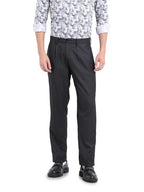 The Indian Garage Co Mens Regular Fit Checkered Mid-Rise Stretchable Formal Trousers Sweater