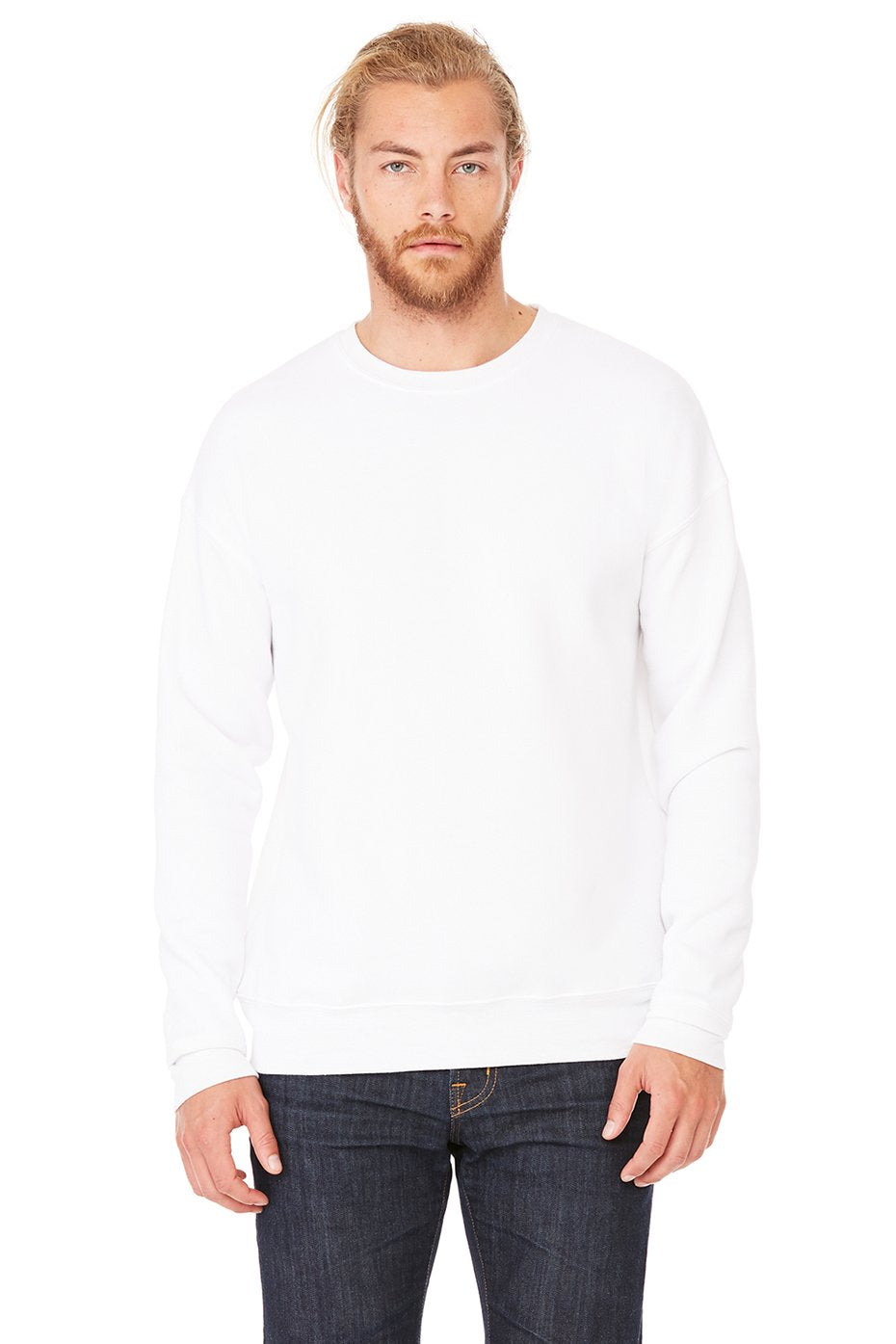 Unisex Drop Shoulder Fleece - WHITE - XS(D0102H7W9Z8)