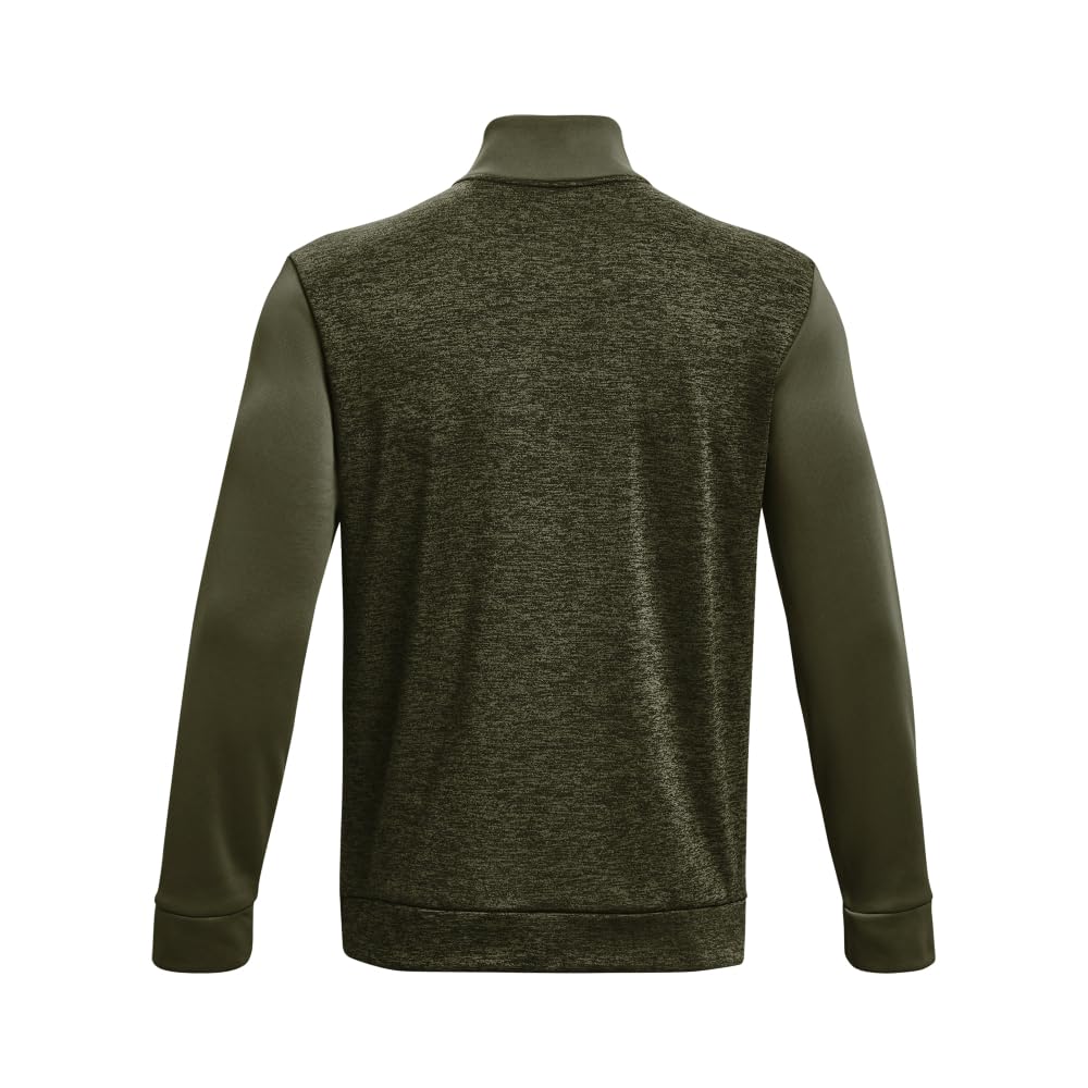 Under Armour Men's Armour Fleece Twist Quarter Zip, (390) Marine OD Green / / Black, X-Large