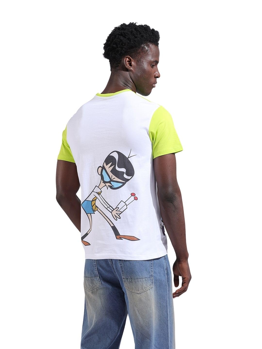 The Indian Garage Co Mens Warner Bros. Collection Slim Fit Dexter Crew Neck T-Shirt