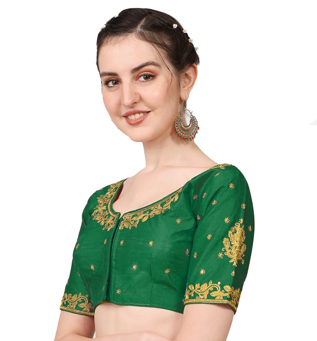 Pujia Mills blouse readymade stylish design half sleeve blouse readymade maggam work blouse for women saree blouse readymade blo