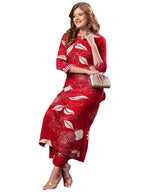 ANNI DESIGNER Women's Rayon Blend Straight Printed Kurta with Pant (ANAAR-RED-VKS02_S_Red_Small)
