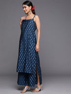 Libas WomenS Silk Blend Printed Kurta Sets (34301_Blue