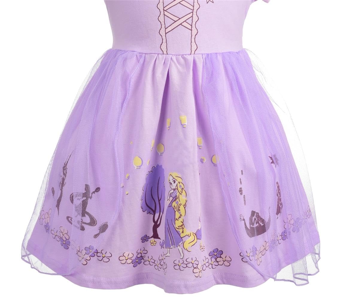 Dressy Daisy Princess Dress Up Clothes Halloween Fancy Party Tulle Skirt Summer Outfit with Braid Hair Hoop for Baby Girls Size