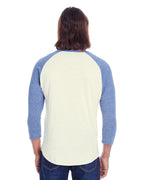 Unisex Triblend 34-Sleeve Raglan - cRM cRD BLK TRB - 3XL(D0102H7KcMT)