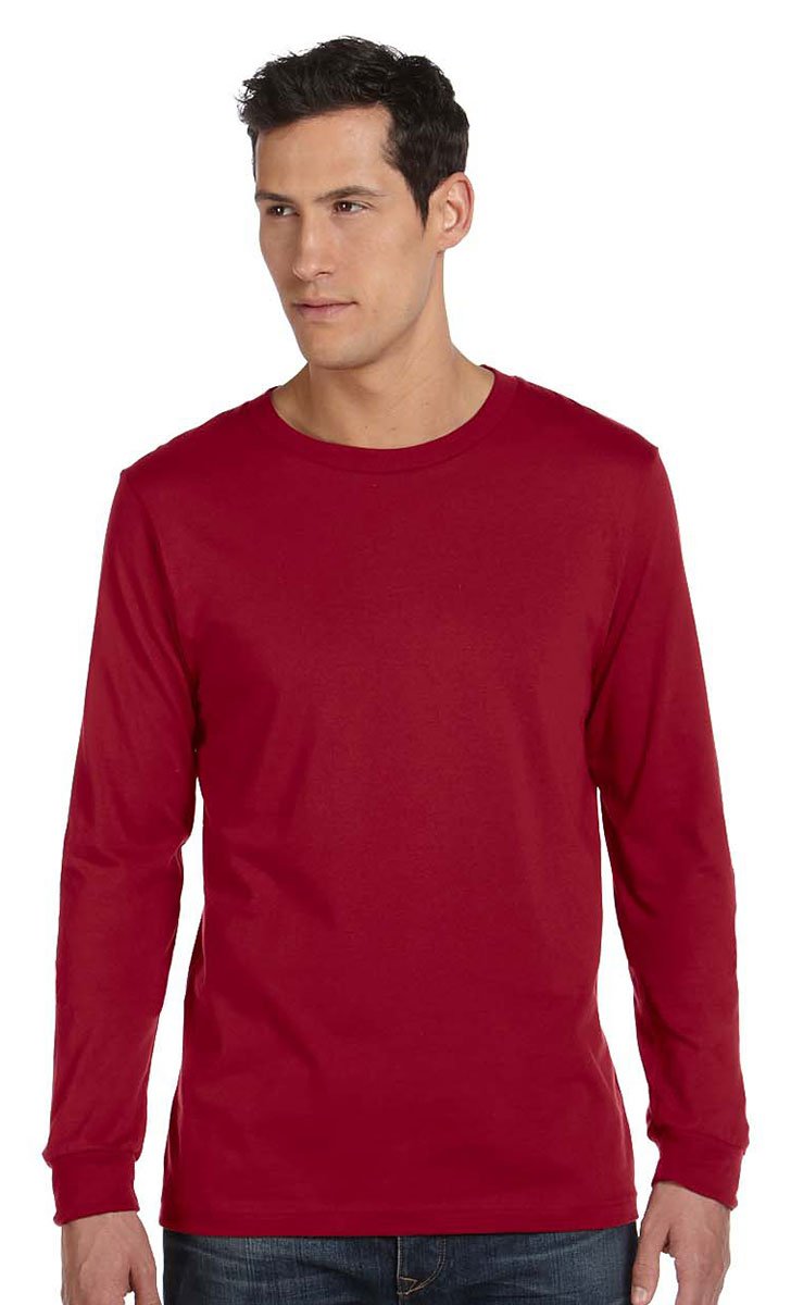 Unisex Jersey Long-Sleeve T-Shirt - RED - S(D0102H78ND2)