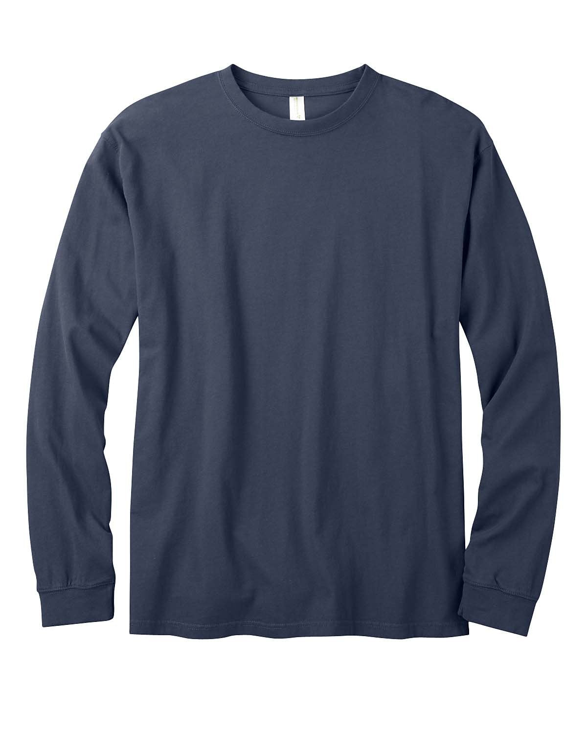 Mens 55 oz 100% Organic cotton classic Long-Sleeve T-Shirt - BLAcK - S(D0102H7ZgKJ)