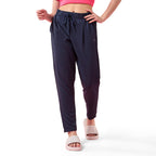 Enamor E407 Womens Pleated Pull-On Pant - Relaxed Fit, Mid Rise, Regular Length