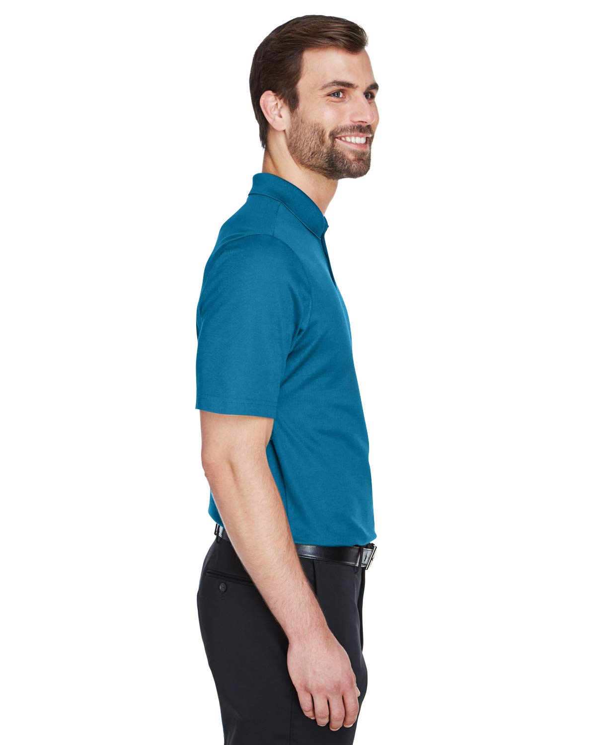 crownLux PerformanceMens Plaited Polo - gRAPHITE - 2XL(D0102H7NS8J)
