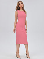Toochki Dress For Women | Midi Dress For Women | Dresses For Women | Pink Dress | One Piece Dress For Women | Bodycon Dresses Fo