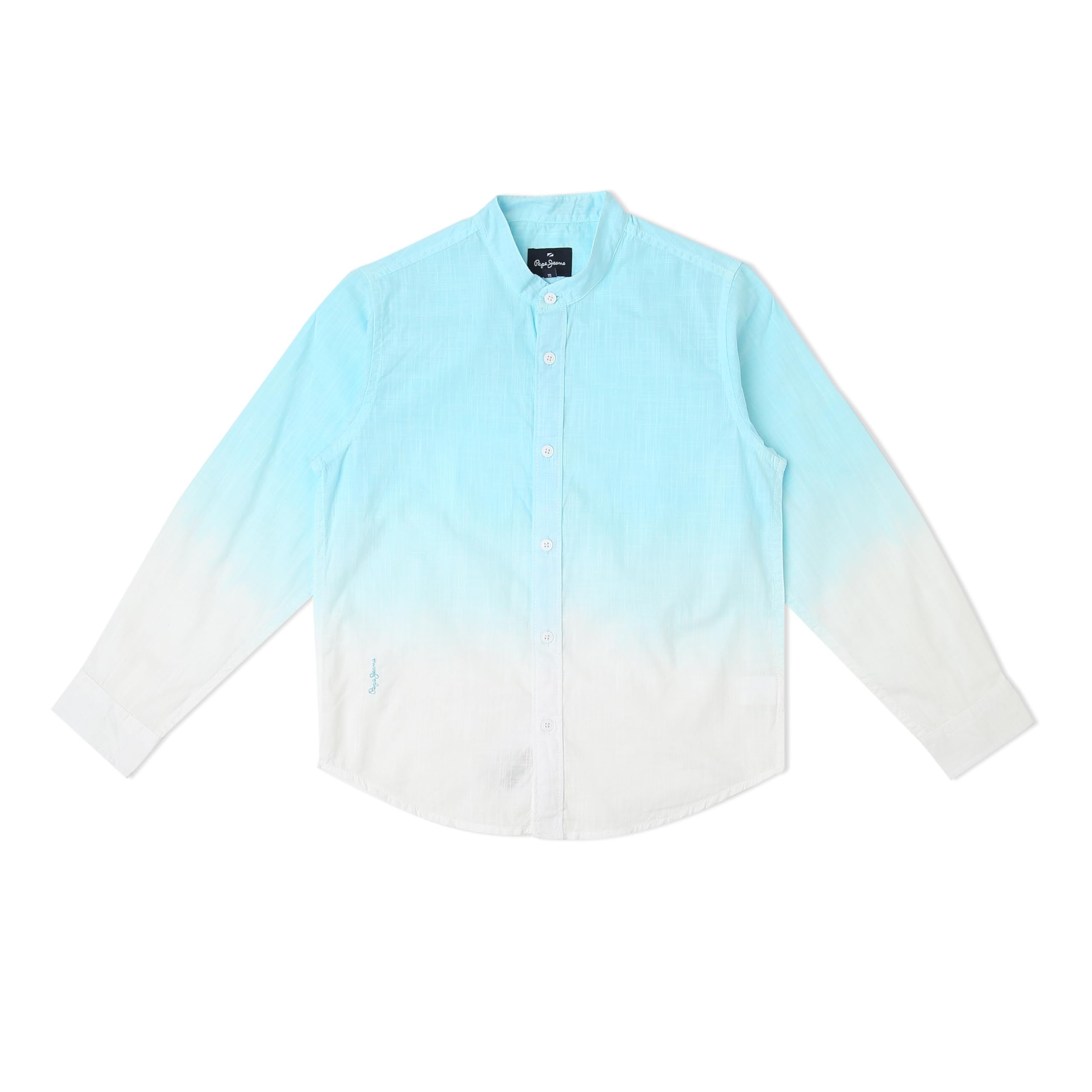 Pepe Jeans Freeda Ls Dip Dye Ombre Shirt, Aqua, 4