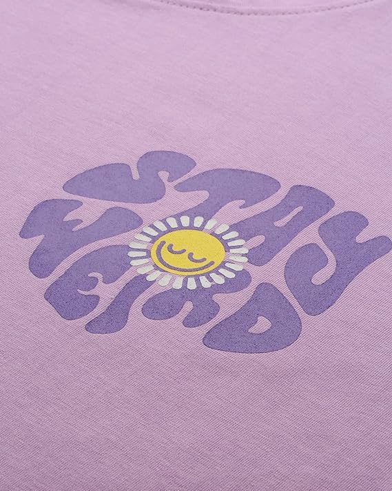 Juneberry Pure Cotton Oversized Loose Baggy Fit Drop Shoulder Half Sleeve Cool Front & Back Graphic Printed Round Neck T-Shirt F