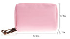 Kososuru Small Makeup Bag, Portable Waterproof Cosmetic Bag Travel Makeup Pouch for Women (Pink, Square)