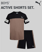 PUMA Boys' Active Shorts Set - 2 Piece Dry Fit T-Shirt and Performance Gym Shorts - Activewear Clothing Set for Boys (8-16), Siz