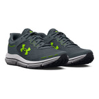 Under Armour Men's Charged Assert 10, (100) Gravel/Gravel/Lime Surge, 10, US