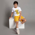T2F Boys Printed Cotton Regular Fit Tshirt and Shorts Set (Pack of 3)