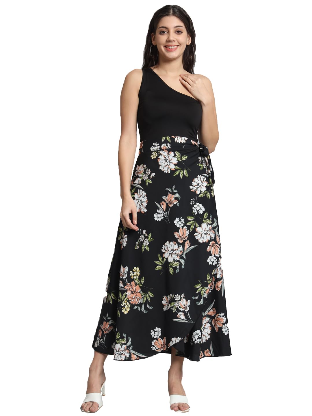 Girl Code Figure Womens Long Wrap Around Maxi Skirt (in, Alpha, 3XL, Plus, Black) 3