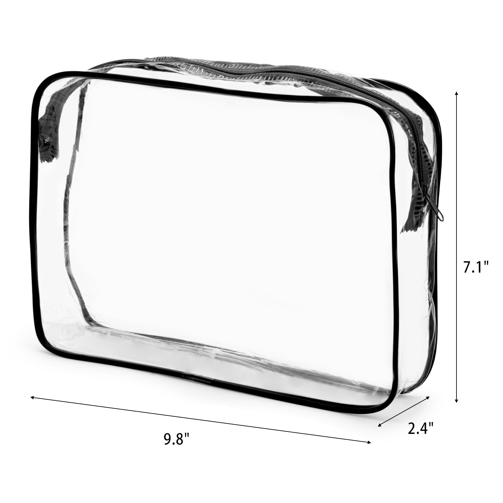 Tbestmax 10 Pack Clear Cosmetic Bags Makeup Bags Portable Waterproof TSA Approved Travel Toiletry Bags Large Organizer