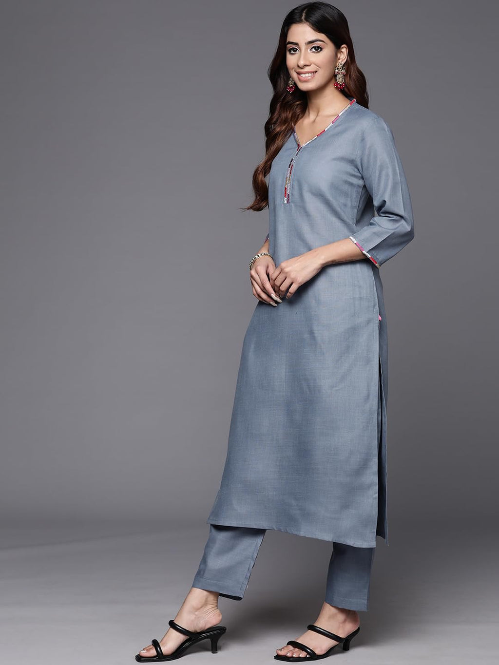 Varanga Womens Cotton Kurta Kurta Bottom Set Dupatta Set