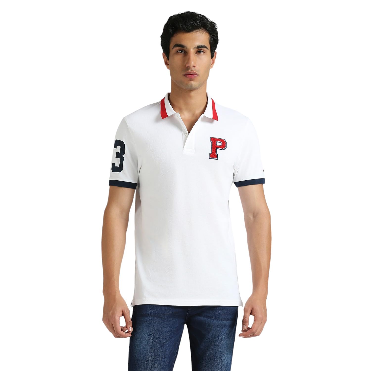 Pepe Jeans White Short Sleeved Varsity Polo