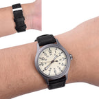 Ritche 22mm Quick Release Classic Vintage Leather Watch Band Compatible with Samsung Gear S3 Frontier Watch Black Genuine Leathe