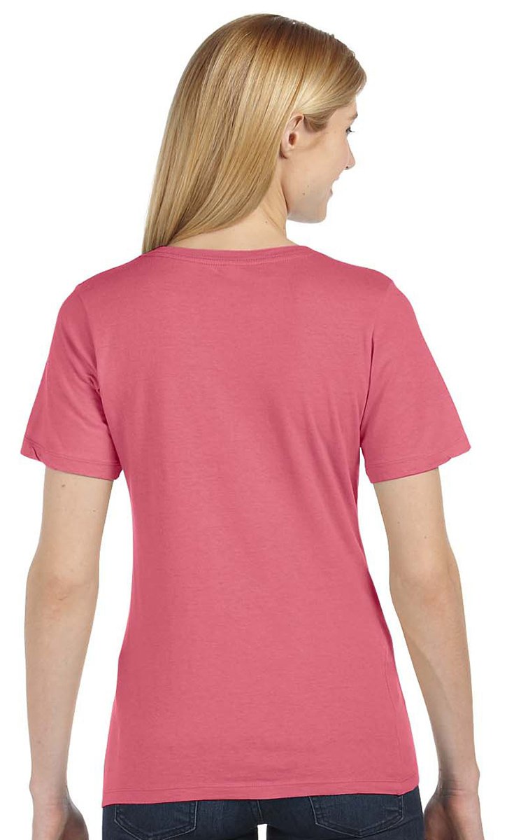 Ladies Relaxed Jersey V-Neck T-Shirt - BERRY - S(D0102H782JJ)