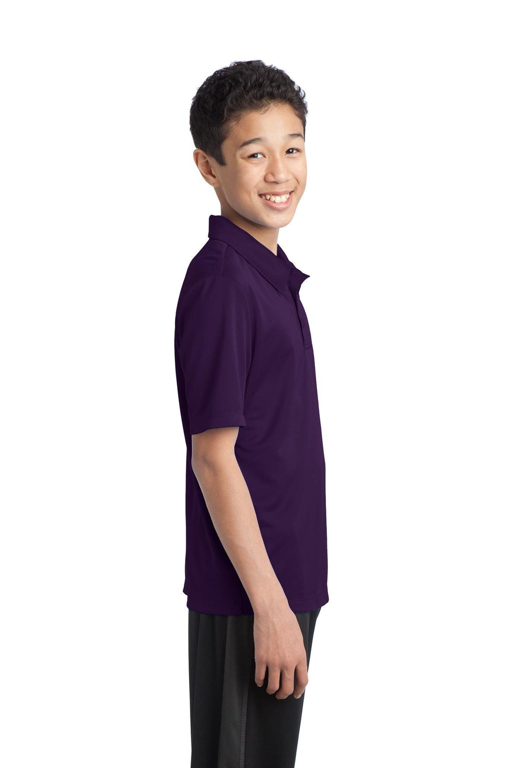 Port Authority Youth Silk Touch Performance Polo M Bright Purple