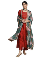 Varanga Women'S Art Silk Kurta Set (Frl_Vskd2165_Maroon