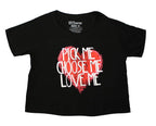 Greys Anatomy Pick Me Women's Black Crop Top - Large