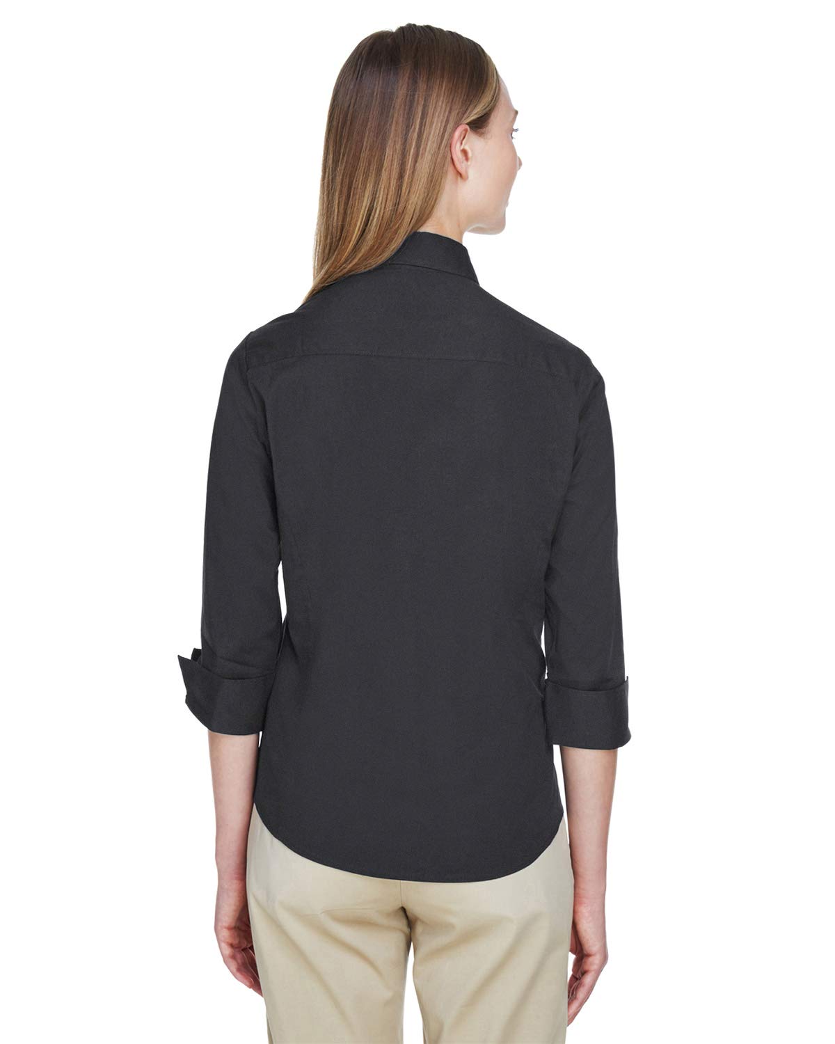Ladies Perfect Fit34-Sleeve Stretch Poplin Blouse - LIME - S(D0102H7YE6T)