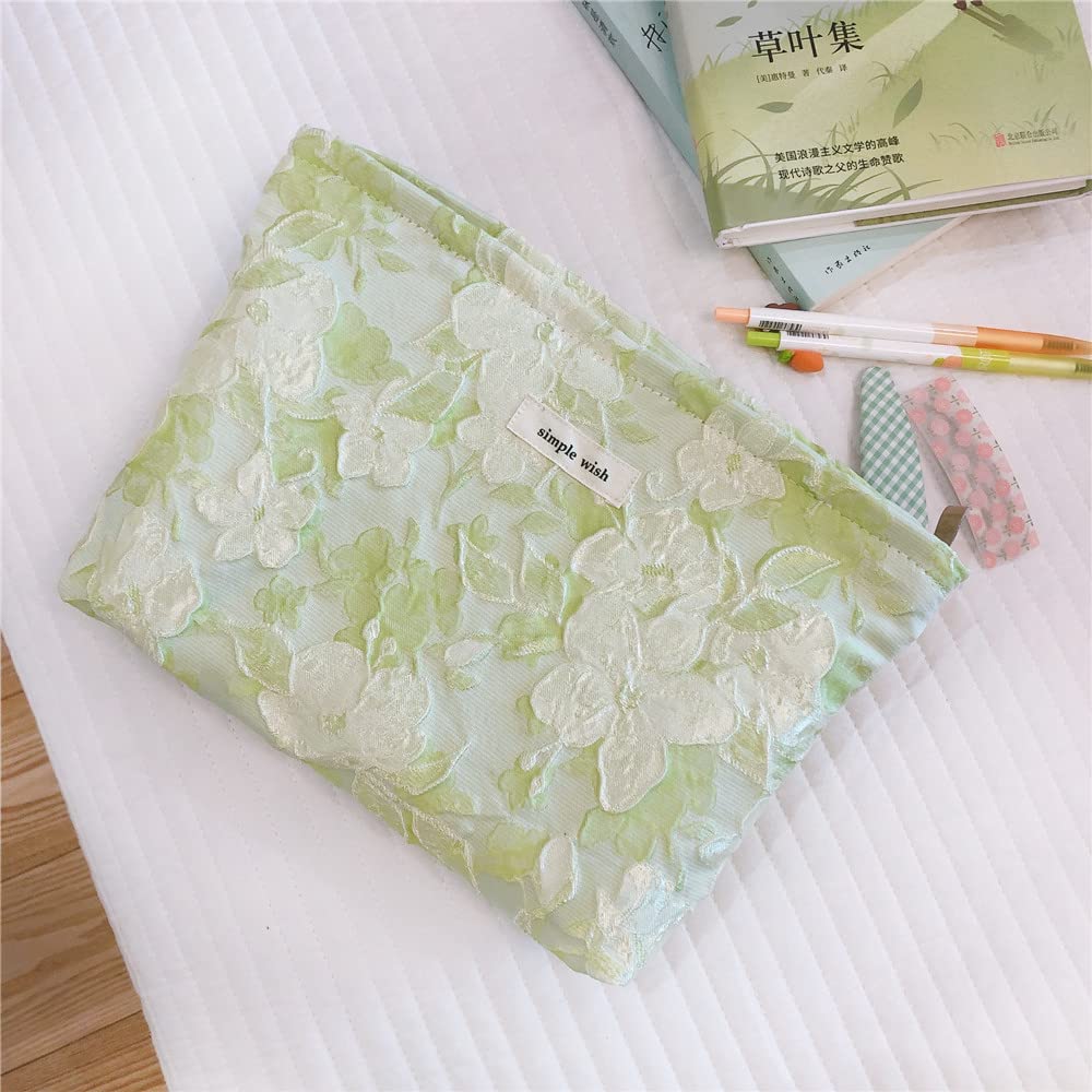 STARDW Flower Cosmetic Bags Makeup Bags for Women and Girls,Travel Makeup Bag Large Capacity Canvas Makeup Bag,Makeup Organizer