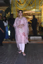 Anni Designer Women'S Organza Straight Printed Kurta With Pant & Dupatta