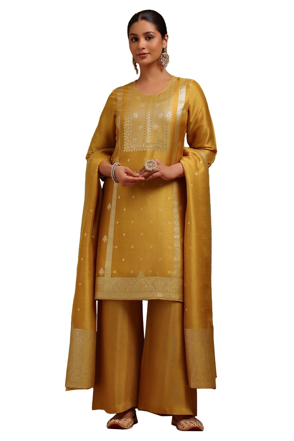 Soch Women Brocade Zari Woven Suit Set with Sequins