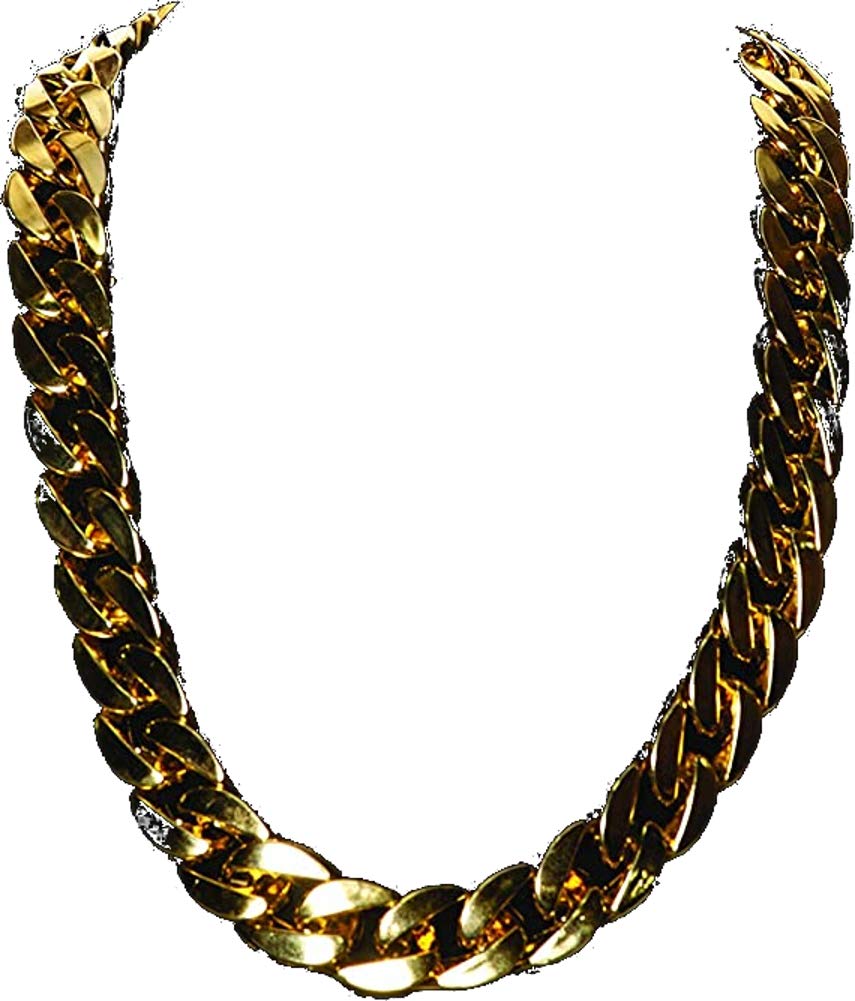 gold 90s chain Thick Necklace costume Jewelry