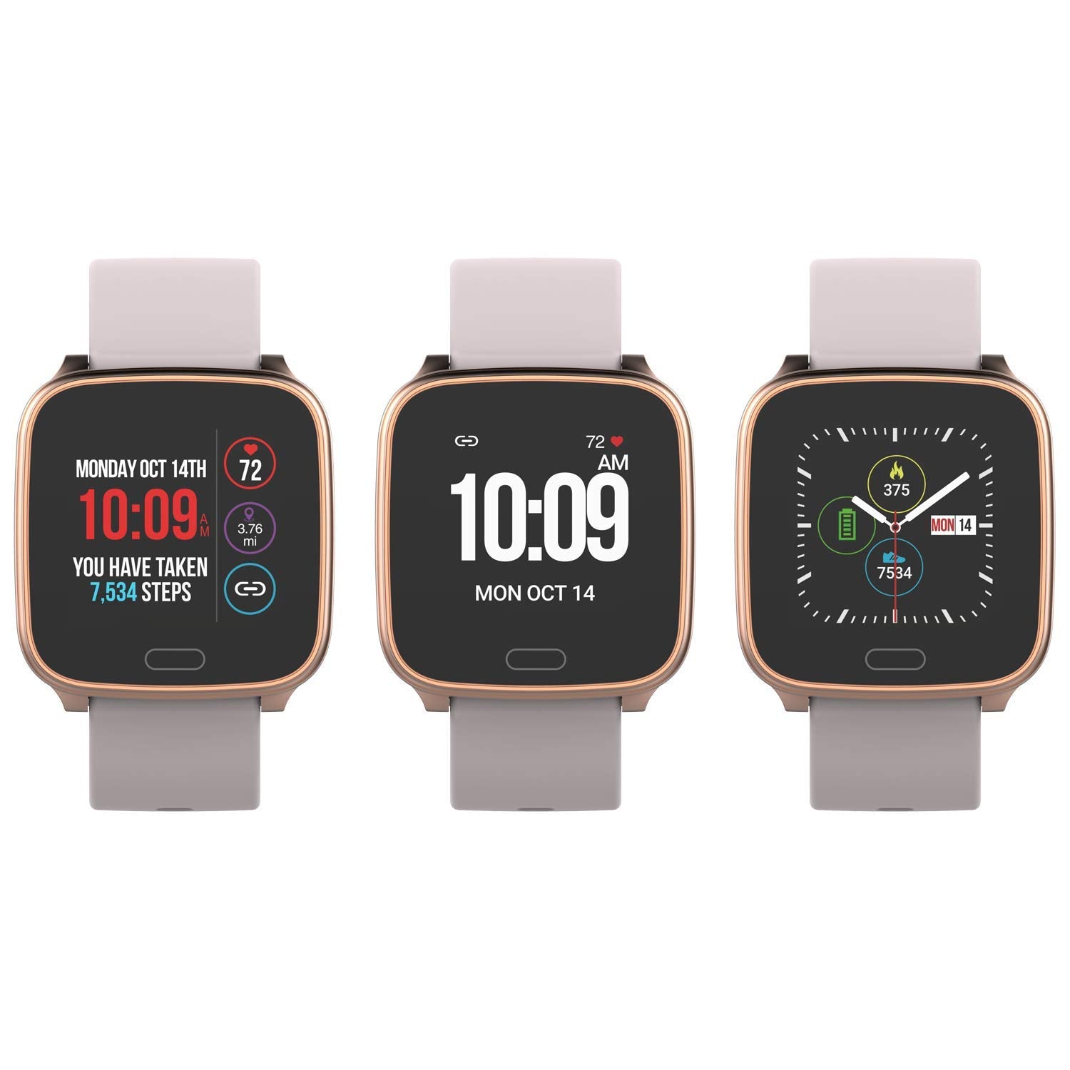iConnect by Timex Active Smartwatch with Heart Rate, Notifications & Activity Tracking 37mm - Rose Gold-Tone with Blush Resin St