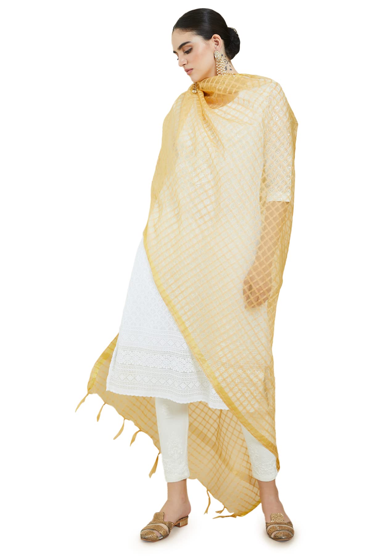 Soch Women Embroidered Art Silk Dupatta