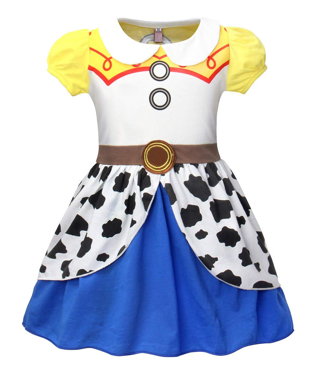 Jurebecia Jessie Costume for Toddler Girls Halloween Dress up Kids Fancy Birthday Outfit Cowgirls Princess Theme Party Cosplay R