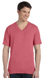 Unisex Triblend V-Neck T-Shirt - BLUE TRIBLEND - S(D0102H7WXc6)