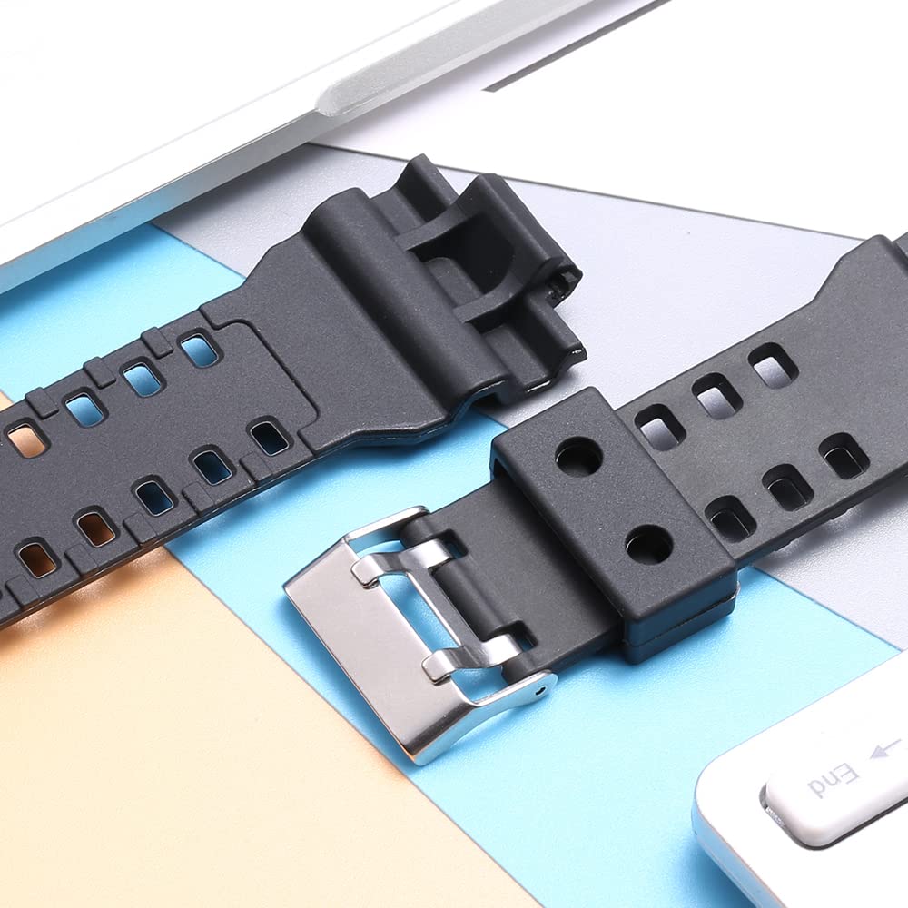WRISTARMOR Resin Replacement Watch Band for Casio G-Shock GD120/GA-100/GA-110/GA-700 Mens Strap